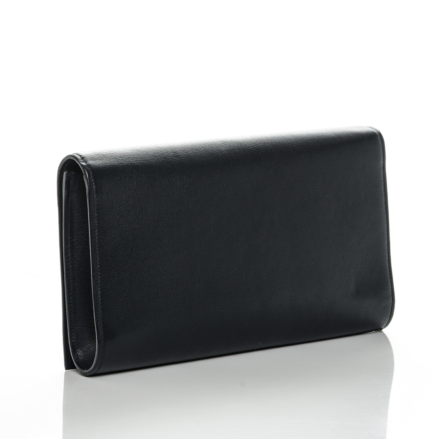 Saint Laurent Calfskin Monogram Large Belle De Jour Clutch Navy 3 of 6