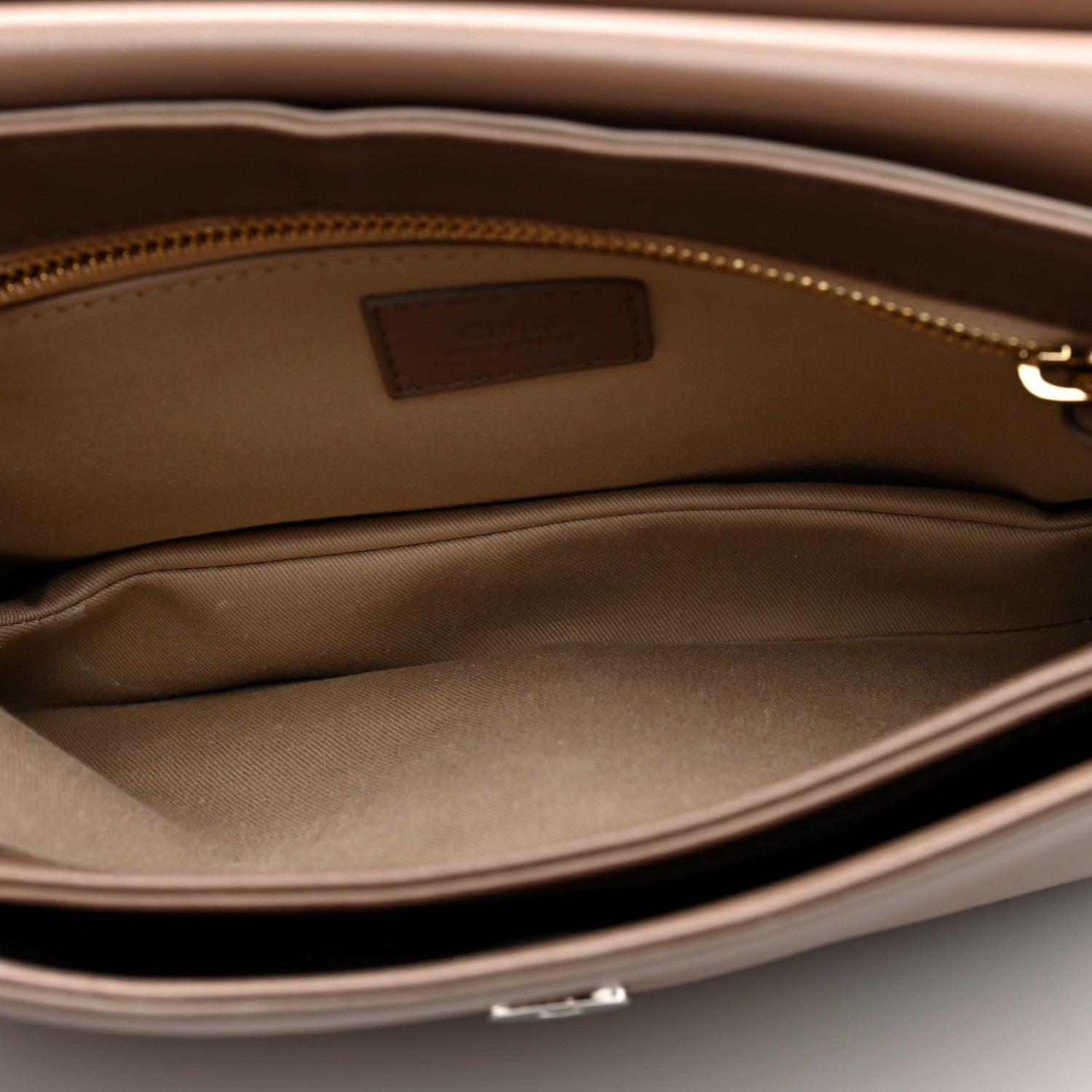 Chloe Calfskin Medium Faye Top Handle Bag Desert Taupe 5 of 9