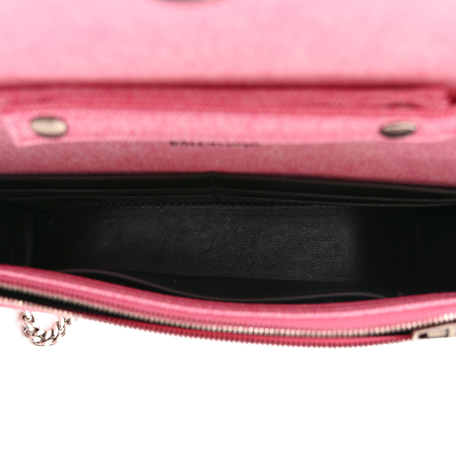 Balenciaga Nappa Denim Printed Hourglass Chain Bag Denim Pink 5 of 10