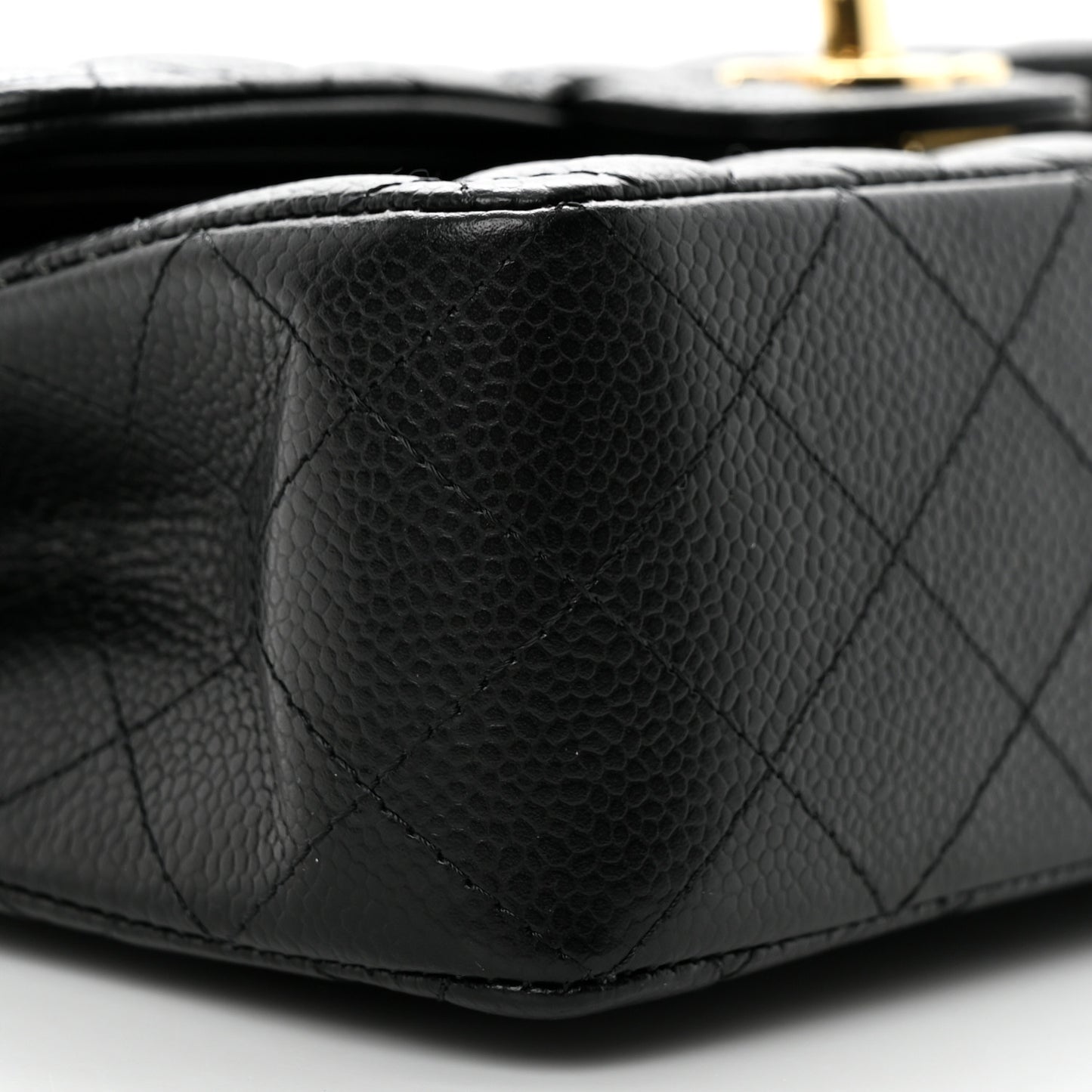 Caviar Quilted Small Double Flap Black