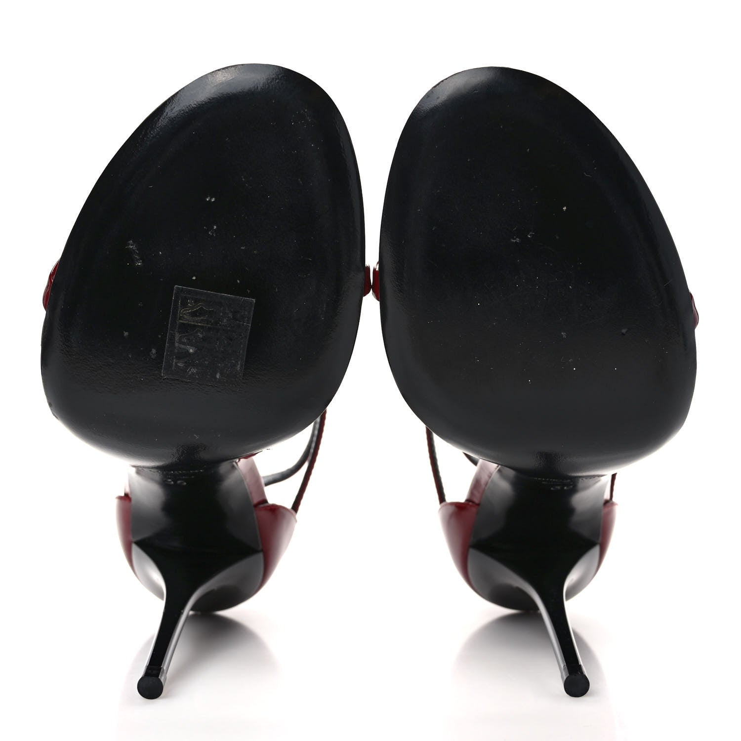 Saint Laurent Patent Calfskin Cassandra 100 Sandals 36 Red Laquer 6 of 10