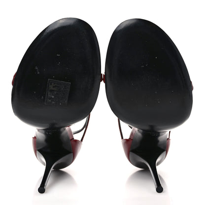 Saint Laurent Patent Calfskin Cassandra 100 Sandals 36 Red Laquer 6 of 10