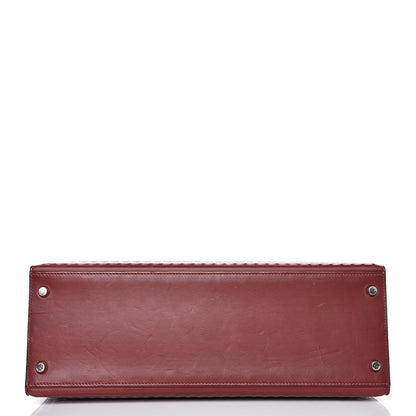 Hermes Barenia Sellier Waffle Kelly 35 Rouge H 6 of 34