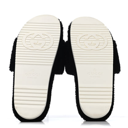 Gucci Merino Interlocking G Slide Sandals 41 Butterscotch Black 4 of 4