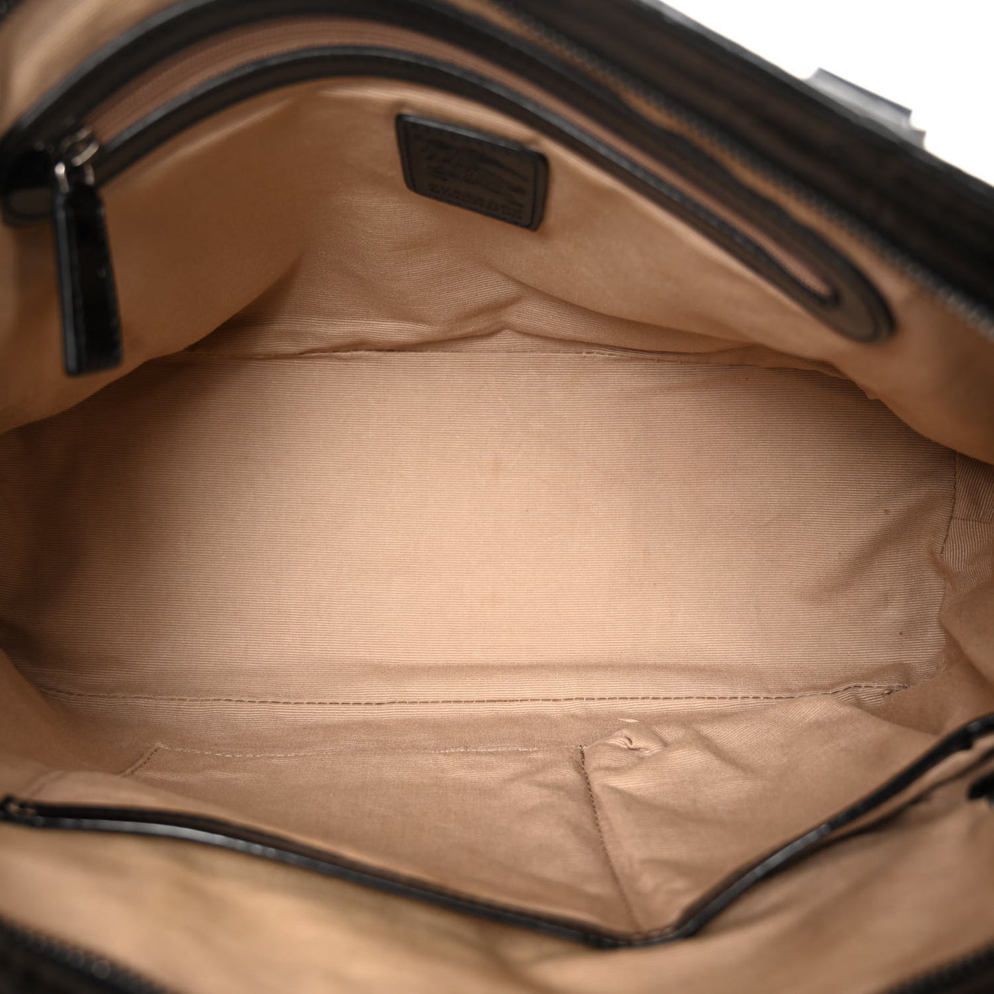 Patent Trim Nova Check Shopper Tote Black