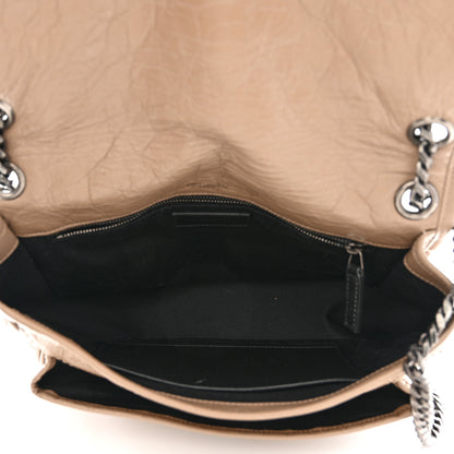 Saint Laurent Crinkled Calfskin Matelasse Monogram Medium Niki Chain Satchel Light Natural 5 of 10
