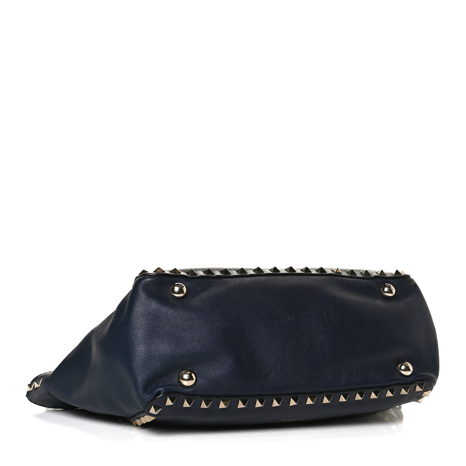 Valentino Garavani Vitello Small Rockstud Tote Marine 4 of 16