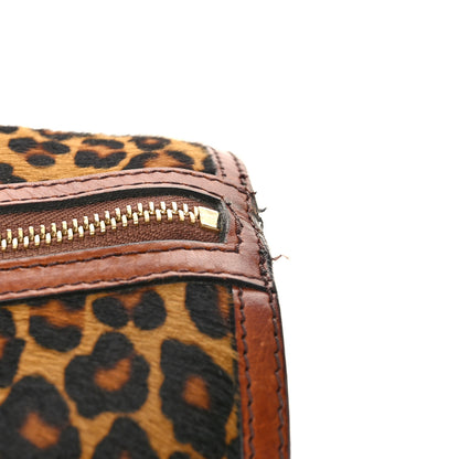 Burberry Leopard Ponyskin House Check Calfskin Boston Tan 11 of 15
