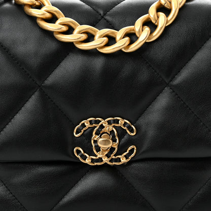 Chanel Lambskin Quilted Large Chanel 19 Flap Black 8 of 11