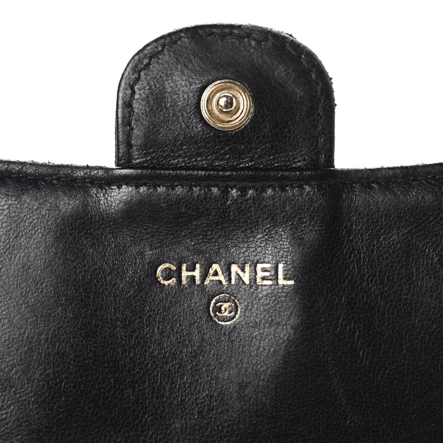 Chanel Lambskin Quilted Large Gusset Flap Wallet Black 6 of 24