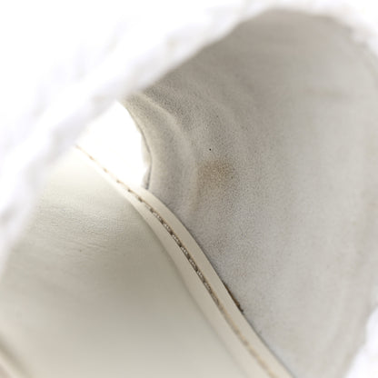 Chanel Raffia Crystal CC Mules Sandals 39 White 10 of 10