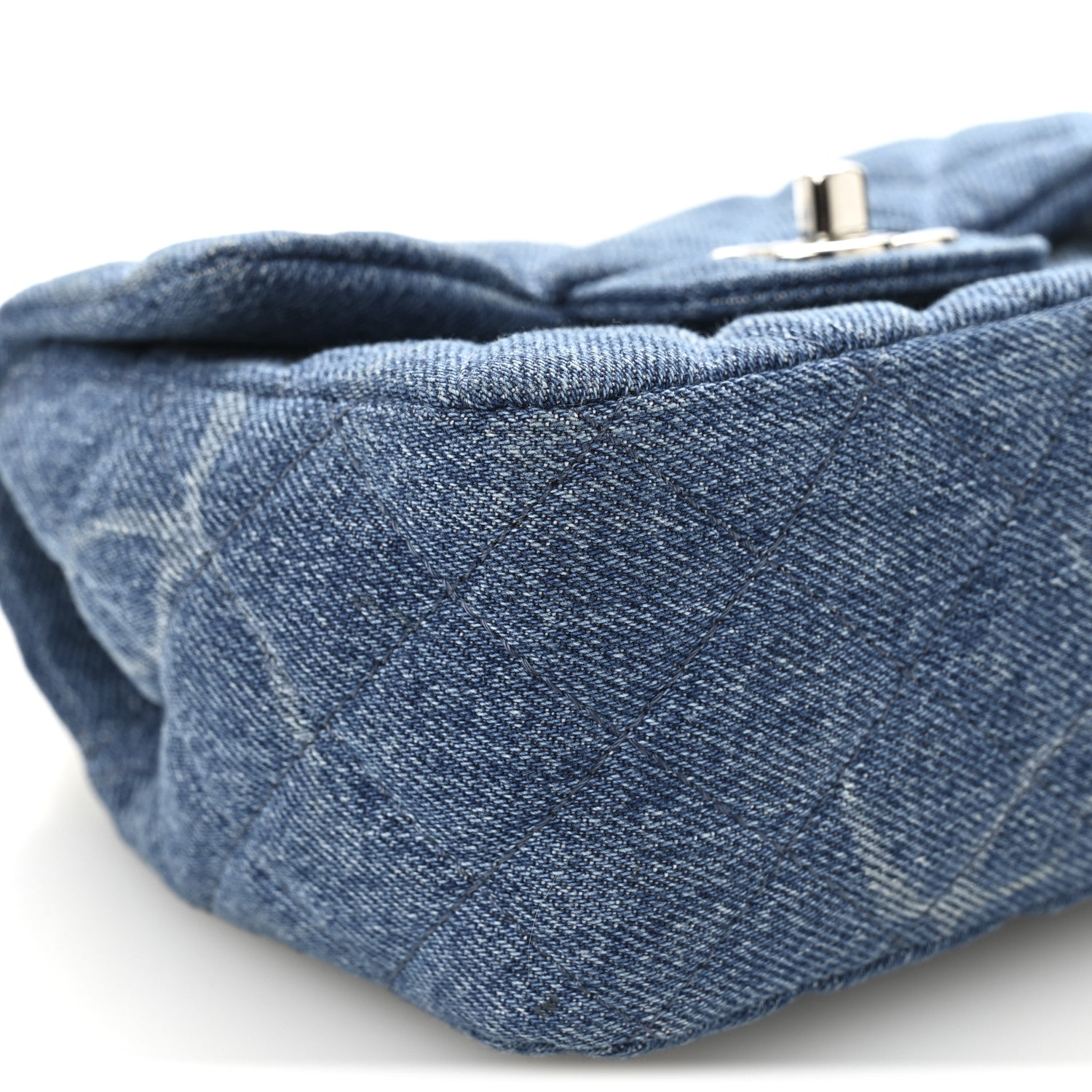 Chanel Denim CC Quilted Mini Square Flap Blue 9 of 11