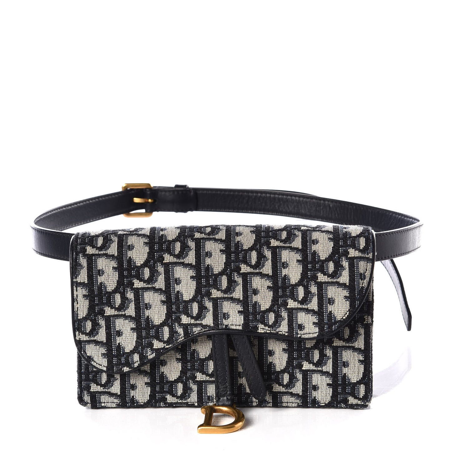 Oblique Saddle Belt Bag Blue