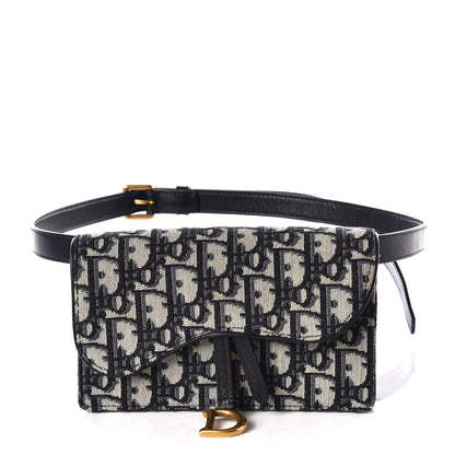Christian Dior Oblique Saddle Belt Bag Blue 1 of 10