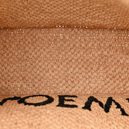 Loewe Raffia Calfskin Balloon Ruffles Bucket Bag Natural TanRaffia Small Paula's Ibiza Logo Tote Natural Black 5 of 12