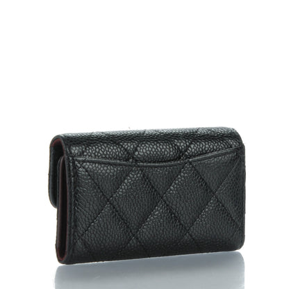 Chanel Caviar Quilted 6 Key Holder Black 3 of 9