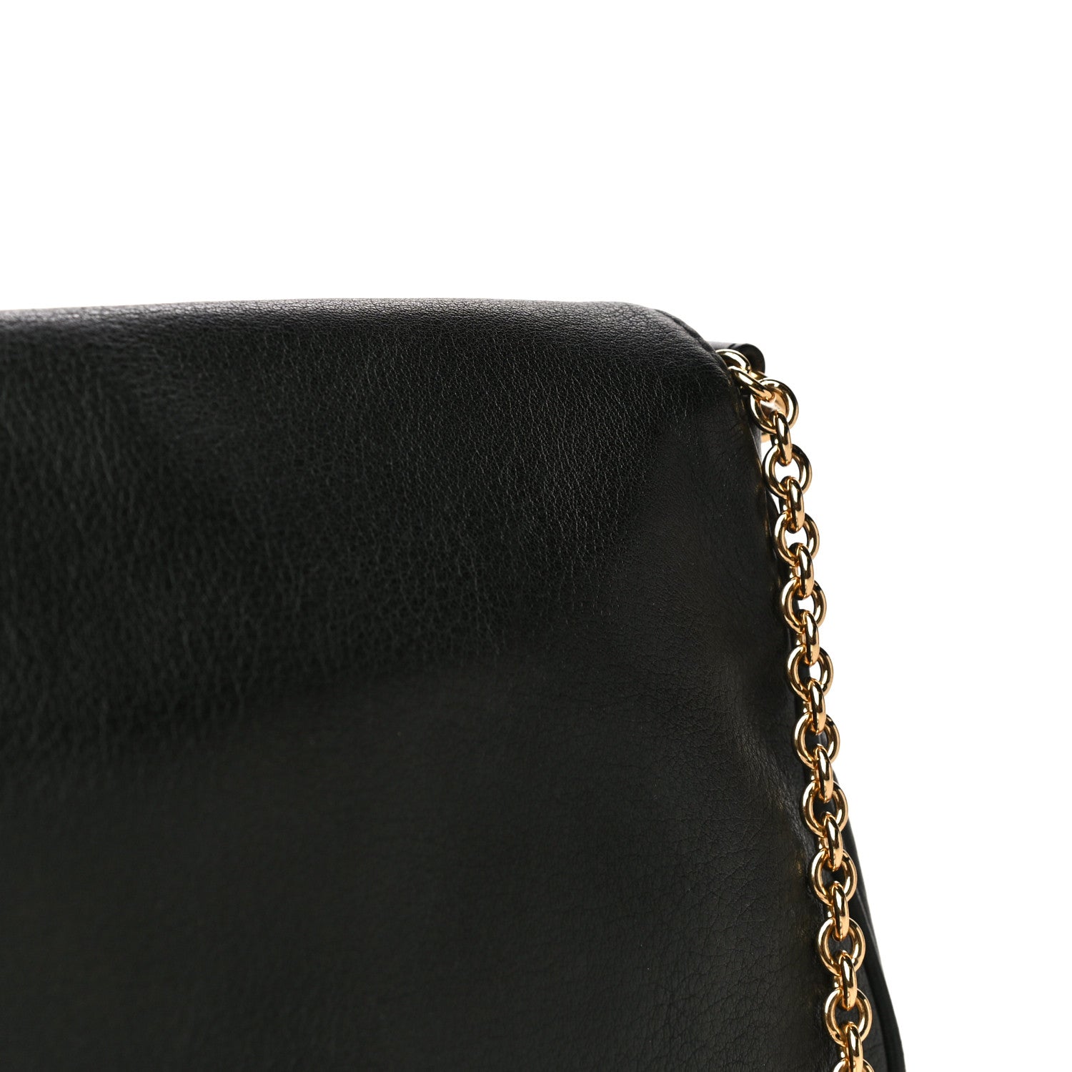 Fendi Vitello Flamingo Enamel Fendista Pouchette Crossbody Black 17 of 22