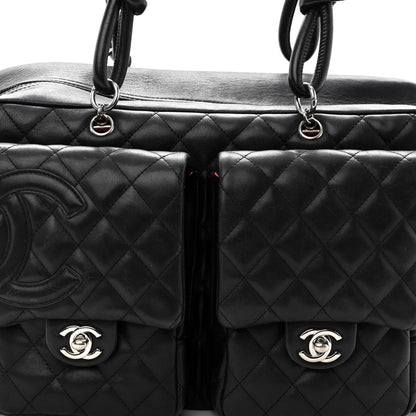 Chanel Calfskin Quilted Large Cambon Multipocket Reporter Black 14 of 21