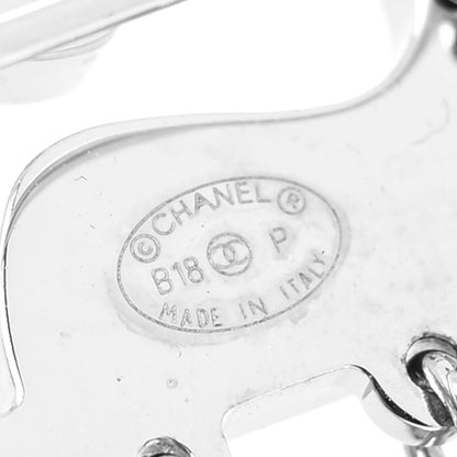 Chanel Crystal Safety Pin Brooch Silver 3 of 3