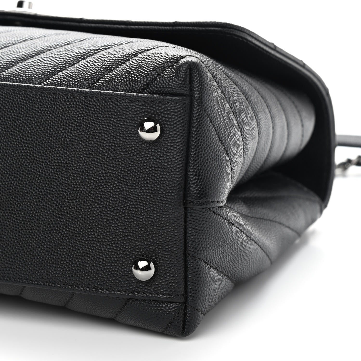 Chanel Caviar Chevron Quilted Small Coco Handle Flap Black 9 of 9