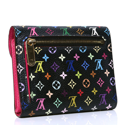 Louis Vuitton Monogram Multicolor Joey Wallet Black Grenade 2 of 7
