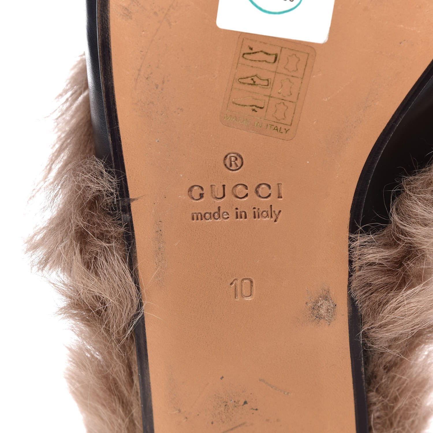 Gucci Calfskin Fur Mens Princetown Slippers 10 Black 7 of 15