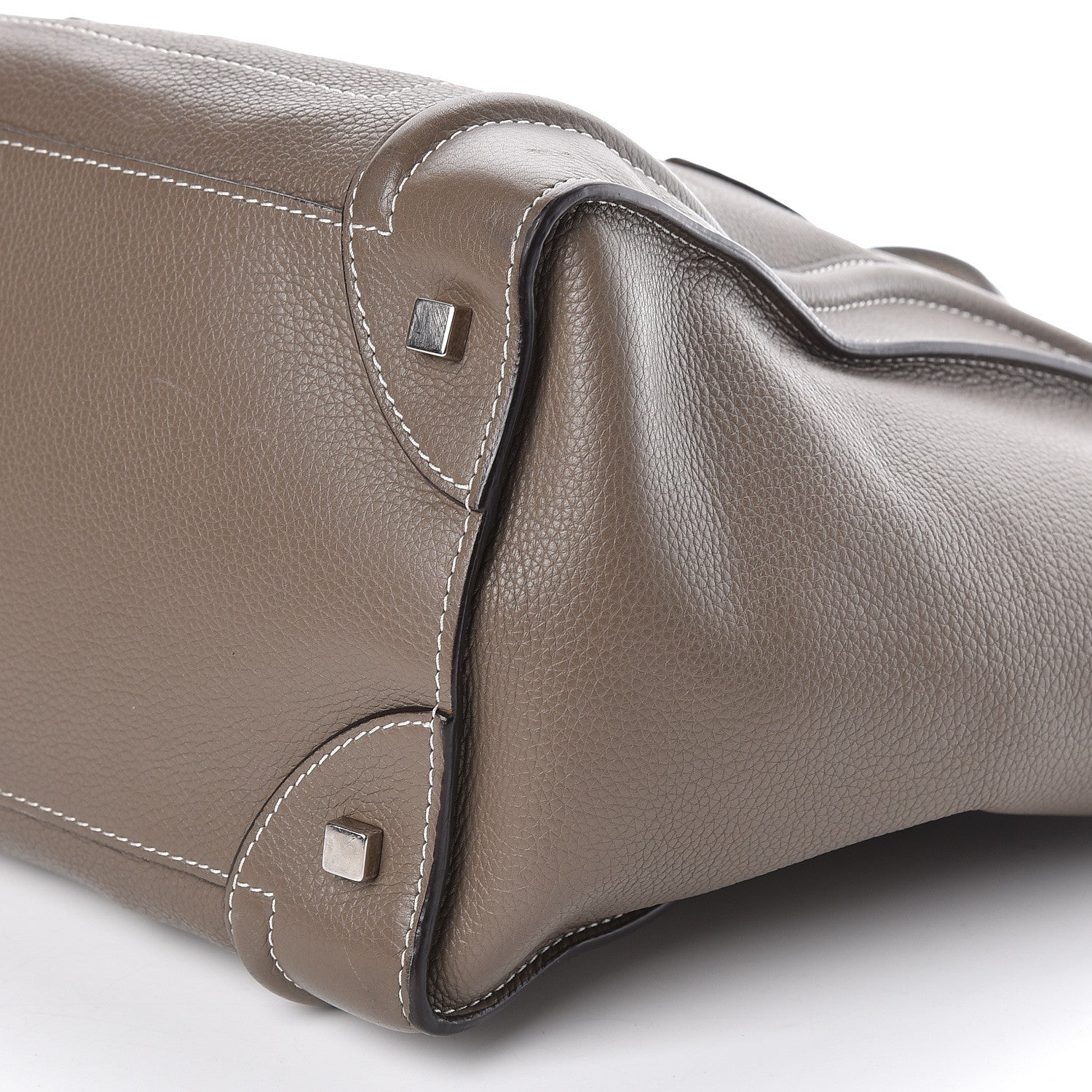 Celine Drummed Calfskin Mini Luggage Souris 9 of 9