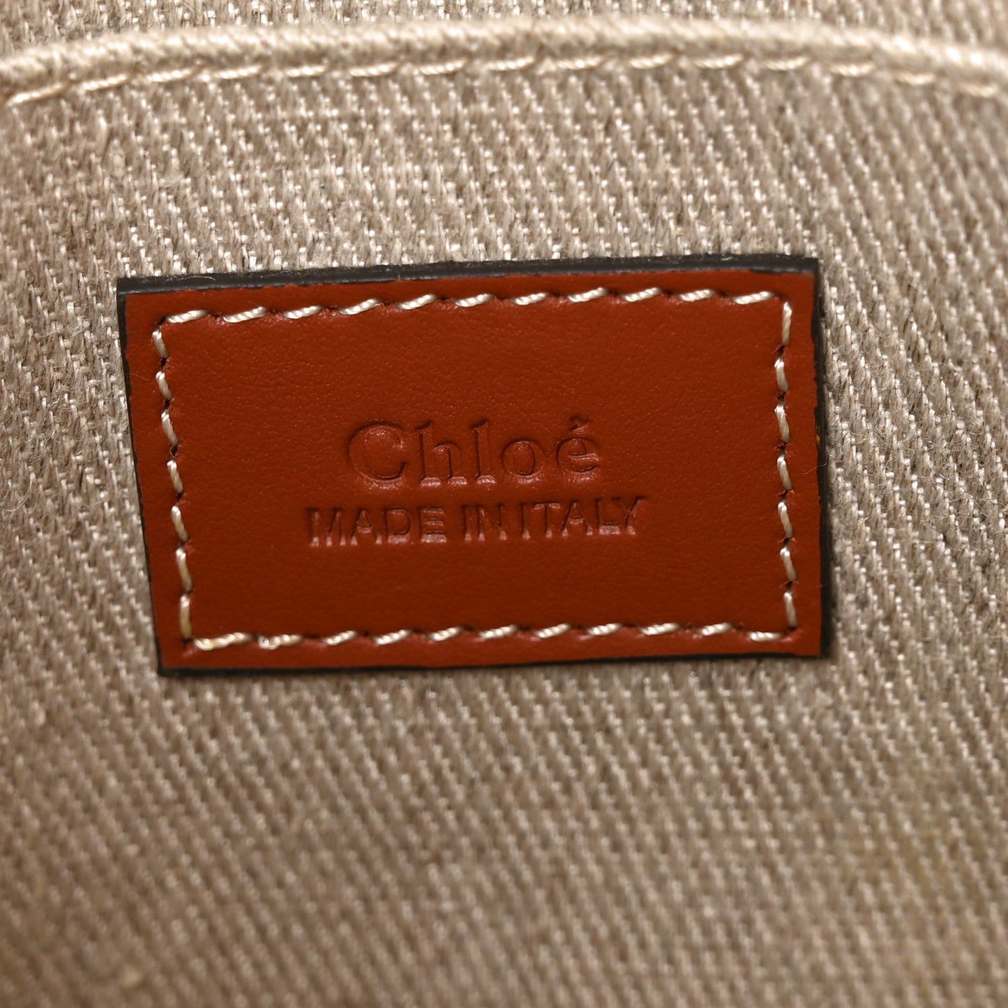 Cotton Calfskin Small Woody Ribbon Fringe Tote White Brown