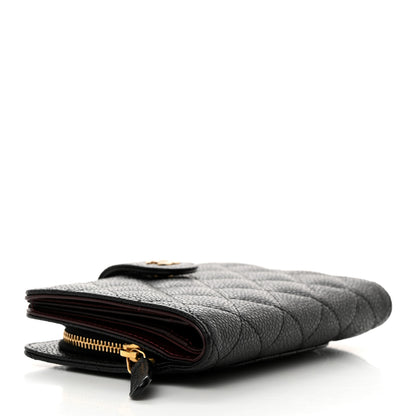 Chanel Caviar Quilted Zipped Pocket Wallet Black 4 of 8