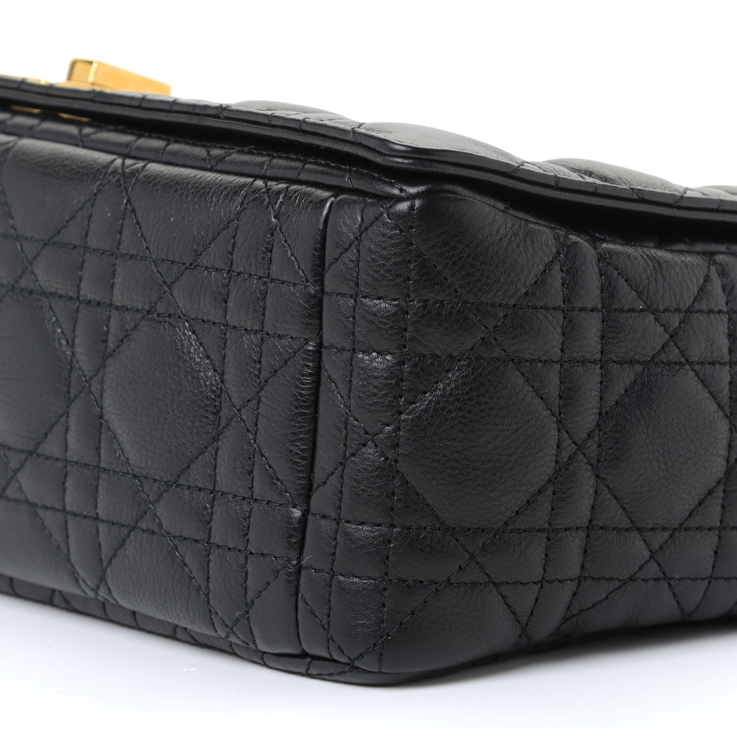 Christian Dior Lambskin Cannage Large Caro Bag Black 6 of 12