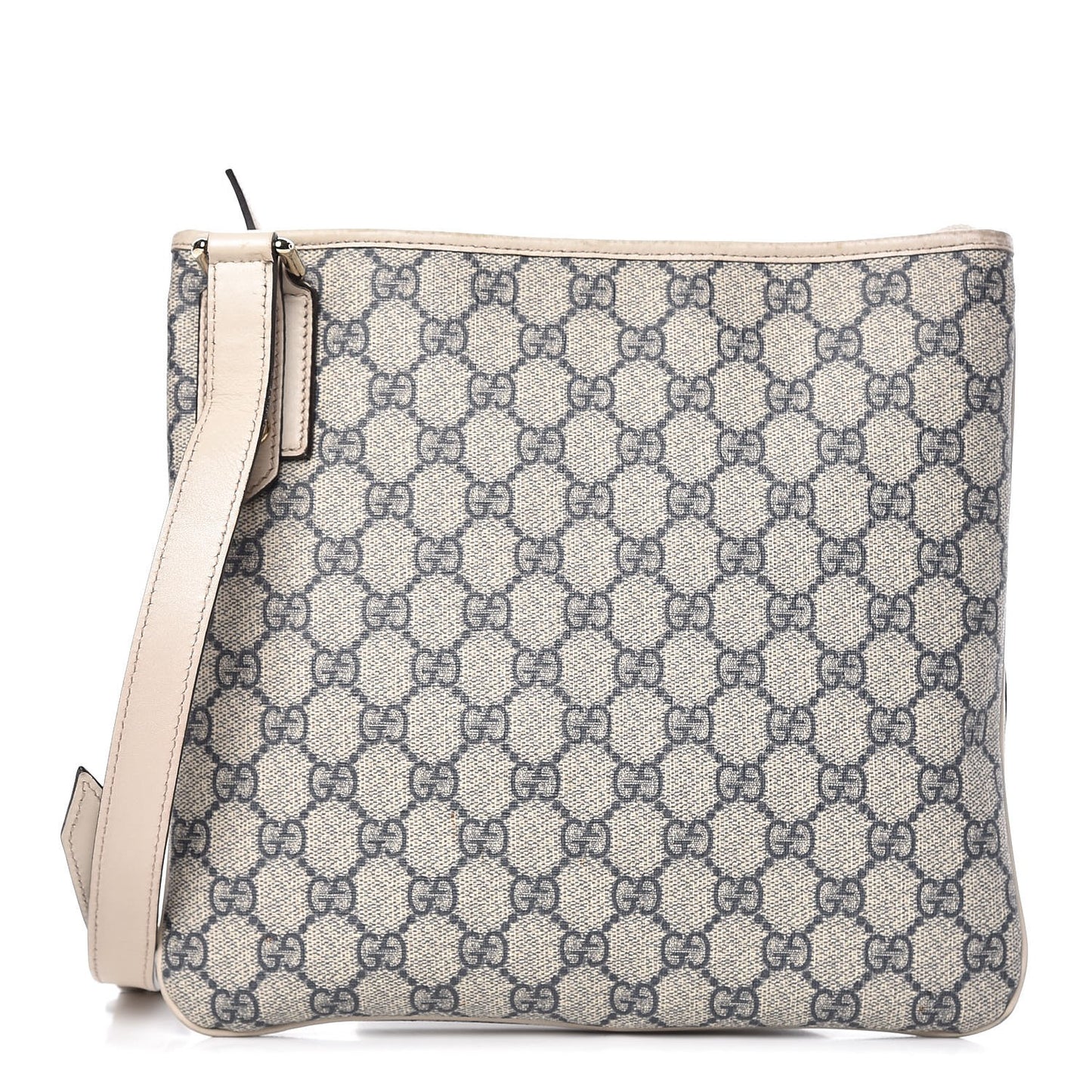 GG Plus Monogram Flat Messenger Bag Beige Off White