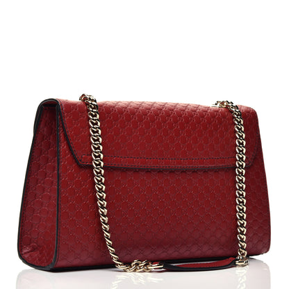 Gucci Microguccissima Medium Emily Chain Shoulder Bag Red 3 of 9