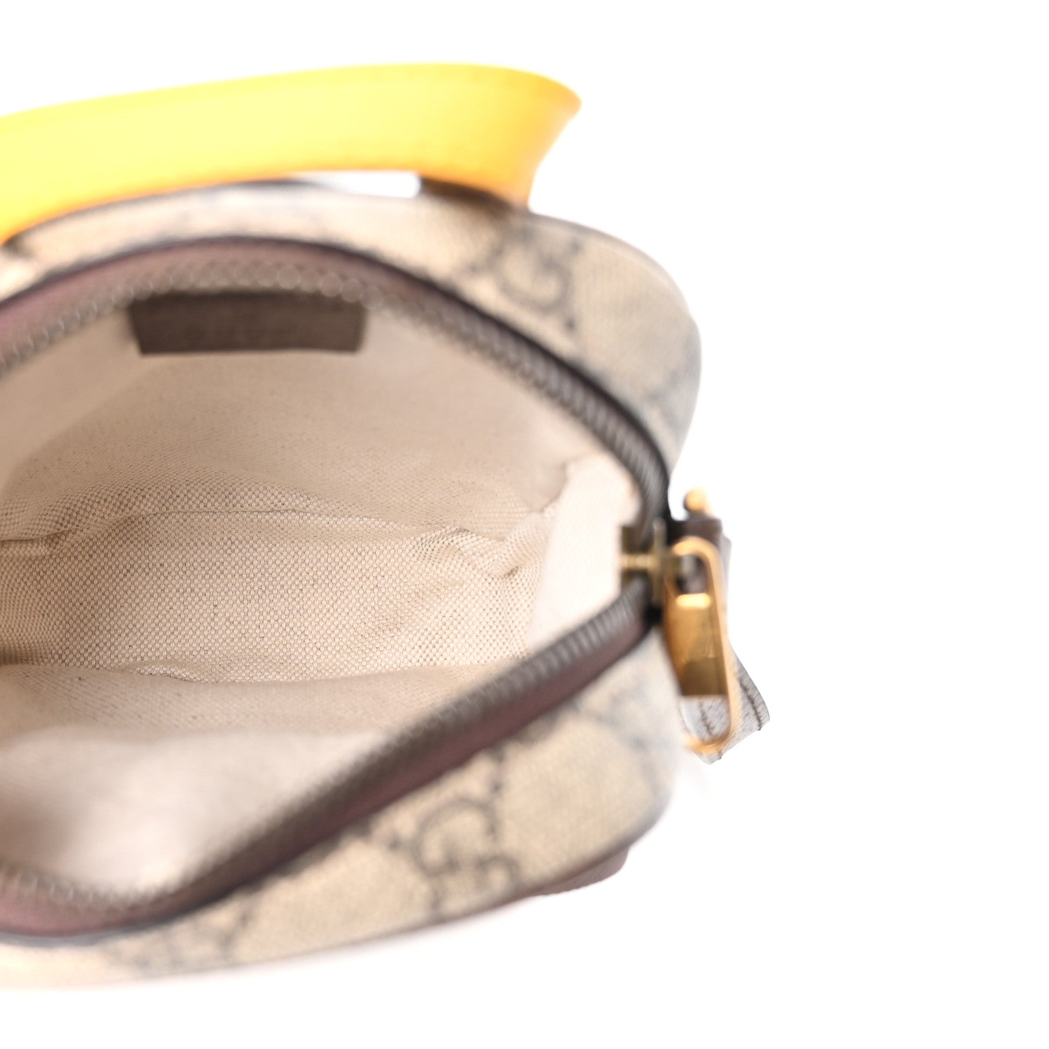 Gucci GG Supreme Monogram Mini Neo Vintage Double Zip Messenger Bag Beige New Acero Crop 5 of 10