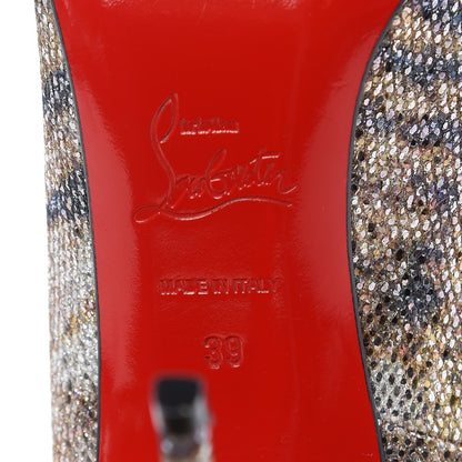 Christian Louboutin Glitter Sirene Pigalle Follies 100 Pumps 39 Silver 6 of 9