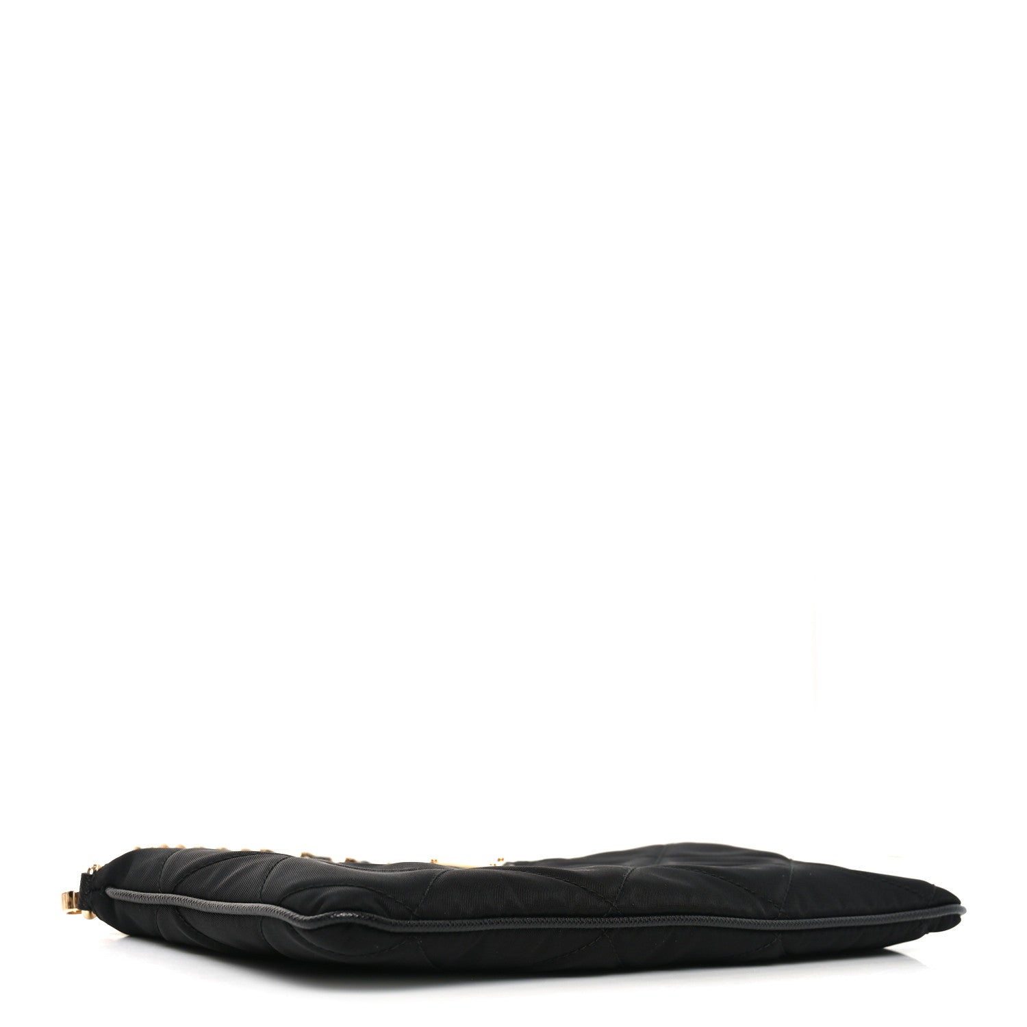 Prada Re-Nylon Tessuto Impuntu Quilted Re-Edition 1995 Chaine Pouch Black 4 of 10