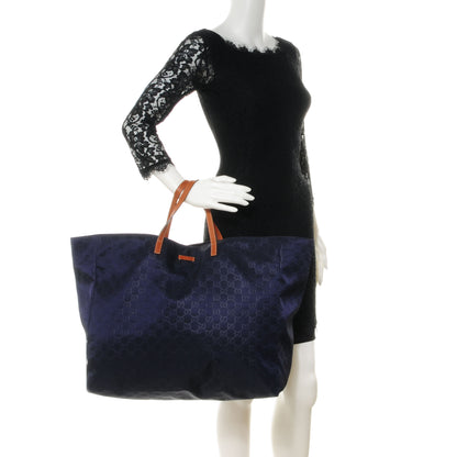 Gucci Nylon Monogram Large Tote Blue 2 of 7