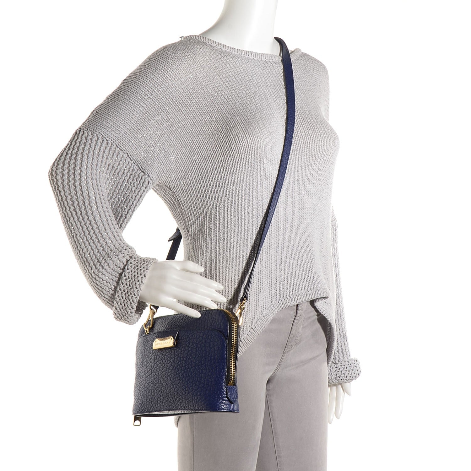 Burberry Heritage Grain Small Harrogate Crossbody Bag Blue 2 of 13