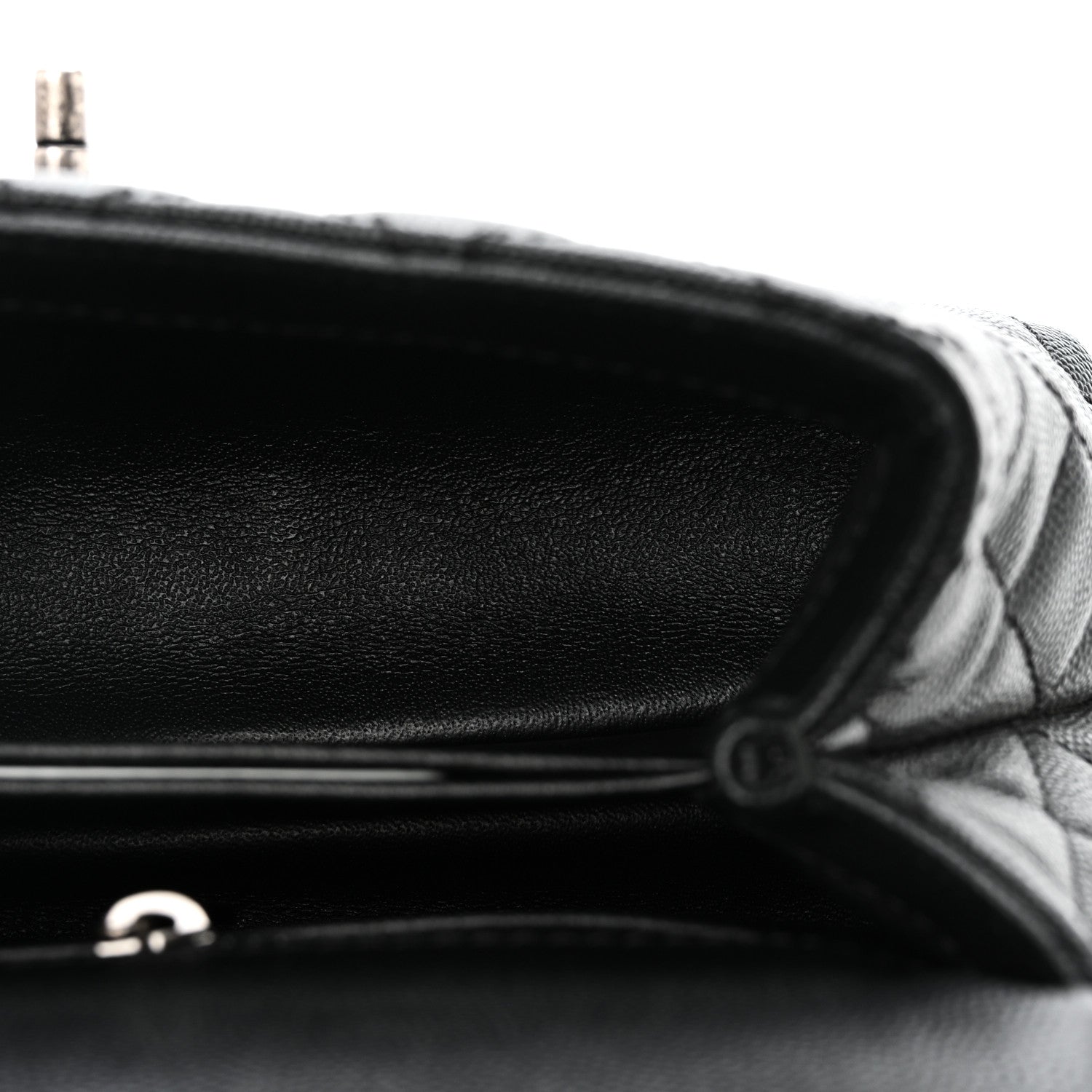 Chanel Caviar Lizard Embossed Quilted Mini Coco Handle Flap Black 5 of 11