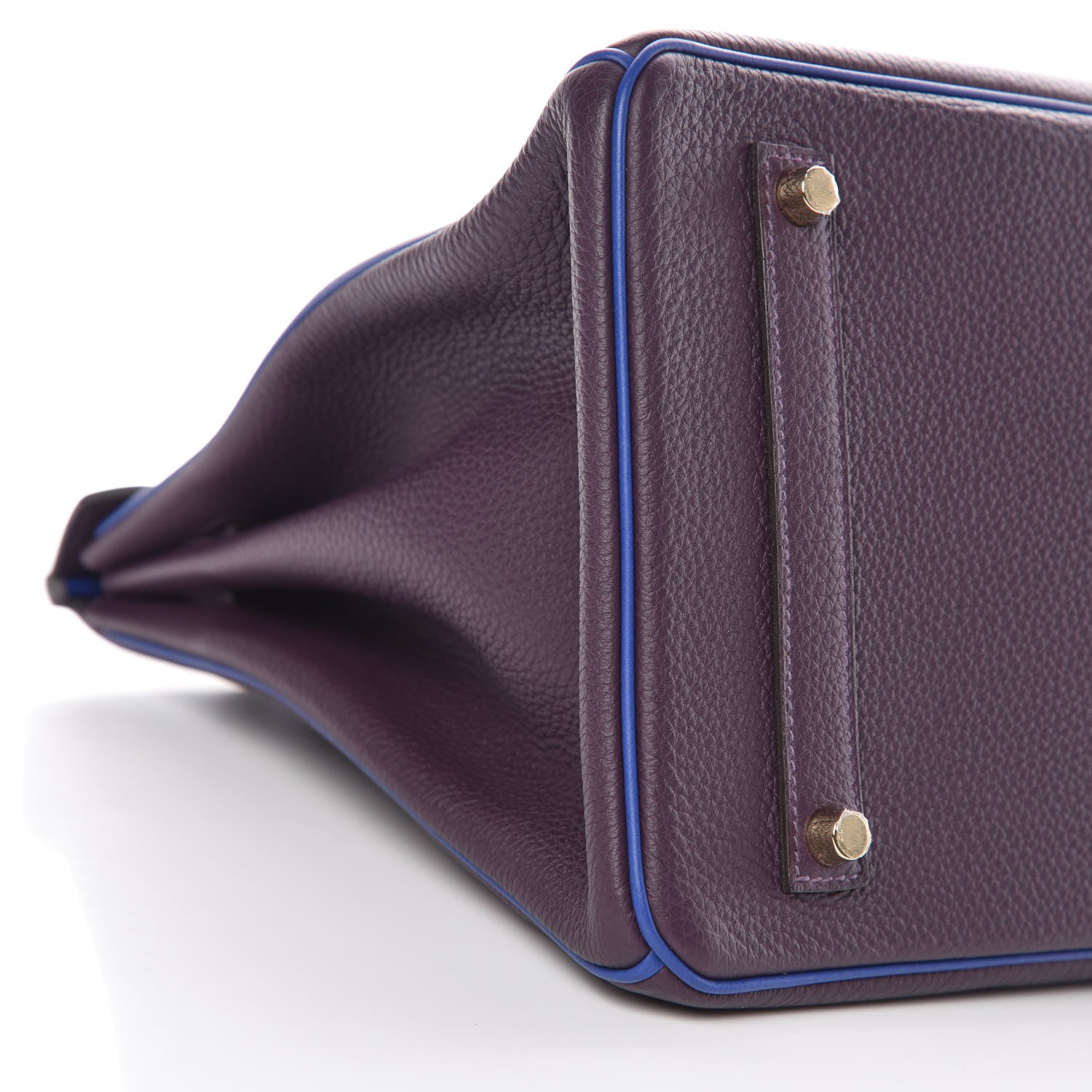Hermes Togo Horseshoe Birkin 35 Raisin Bleu Electrique 29 of 30