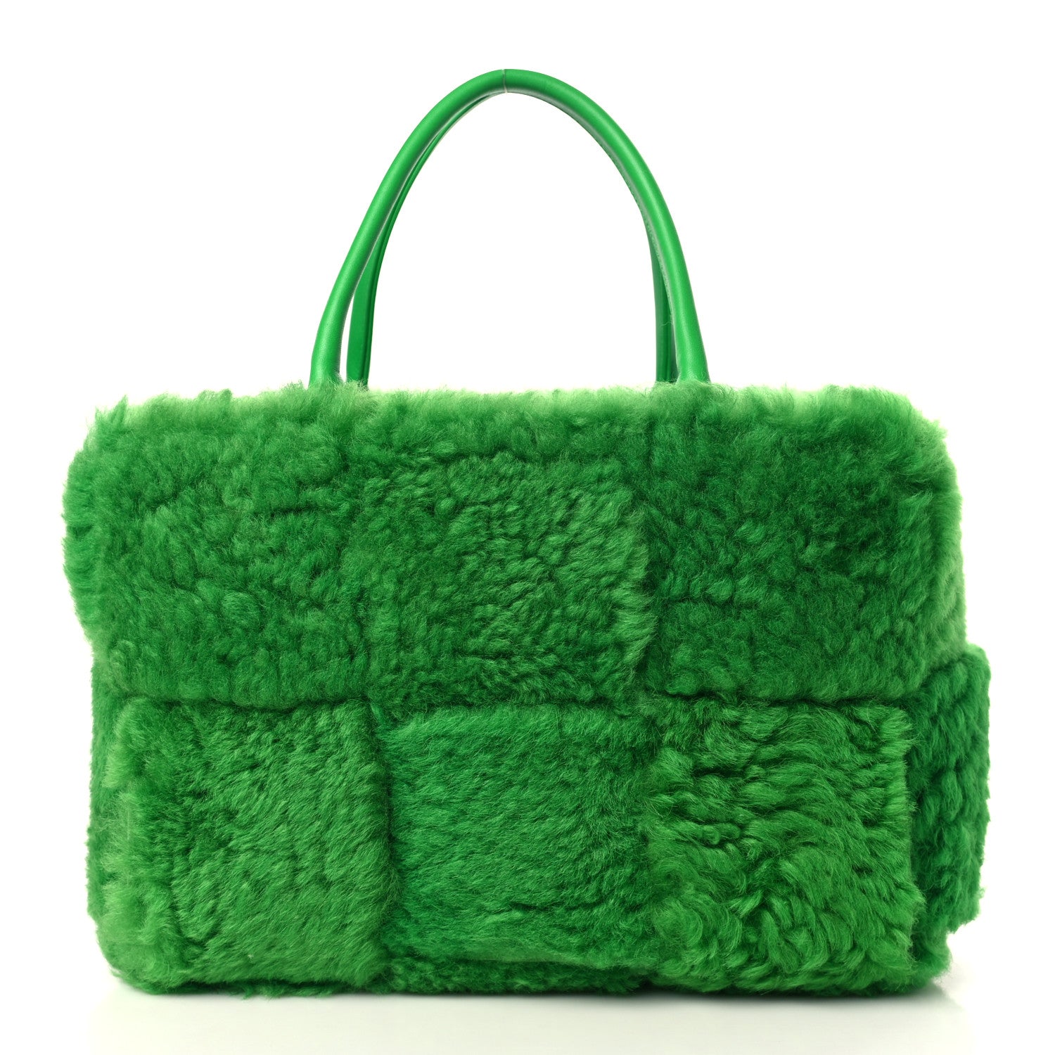 Bottega Veneta Shearling Small Intrecciato Arco Tote Parakeet 3 of 8