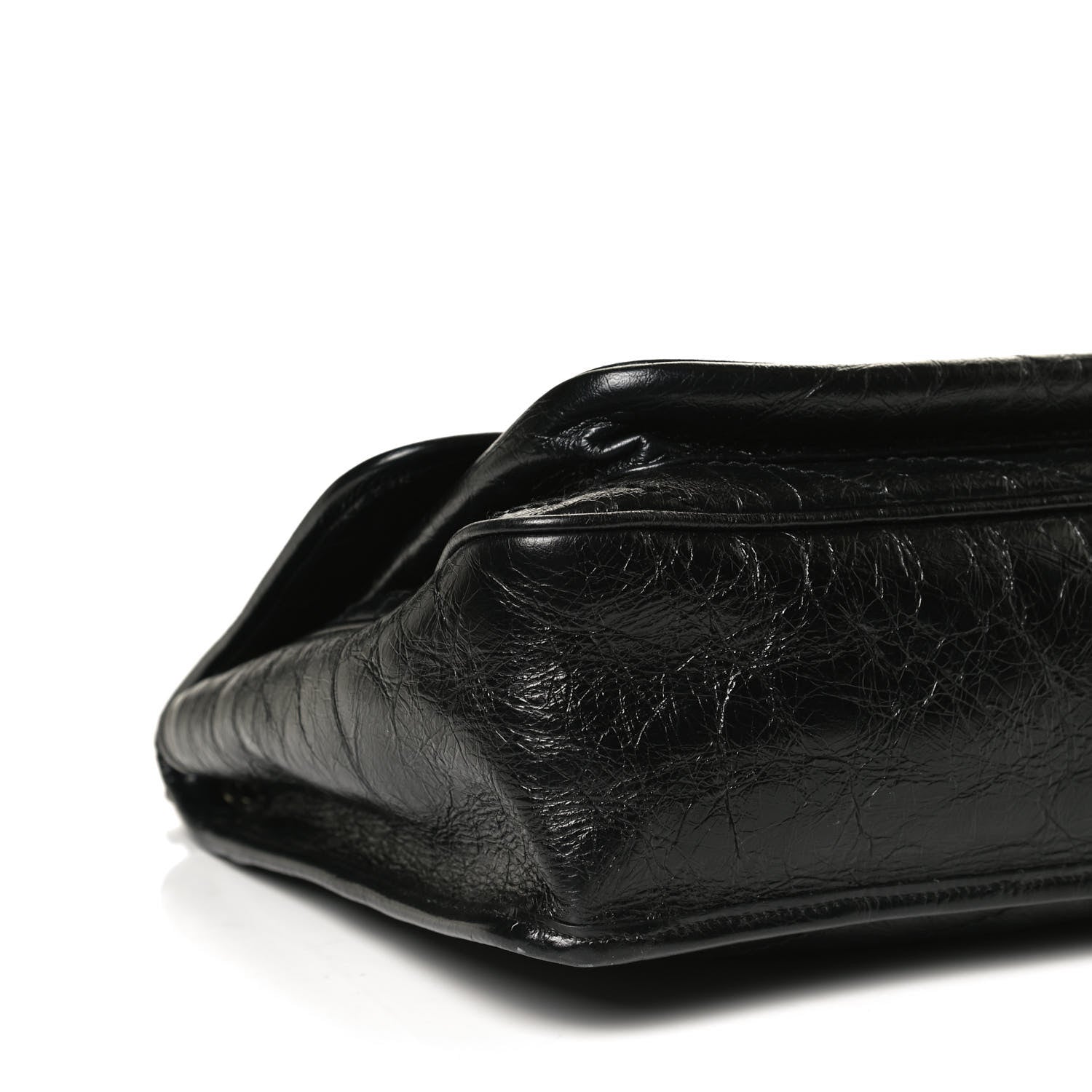 Saint Laurent Crinkled Calfskin Matelasse Monogram Large Niki Chain Satchel Black 8 of 9