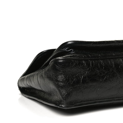 Saint Laurent Crinkled Calfskin Matelasse Monogram Large Niki Chain Satchel Black 8 of 9