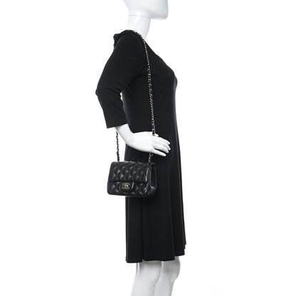 Chanel Lambskin Quilted Mini Square Flap Black 2 of 17