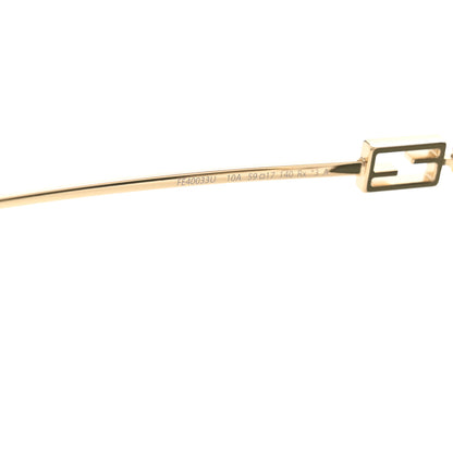 Fendi Metal Aviator Sunglasses FE40033U Light Gold 6 of 6