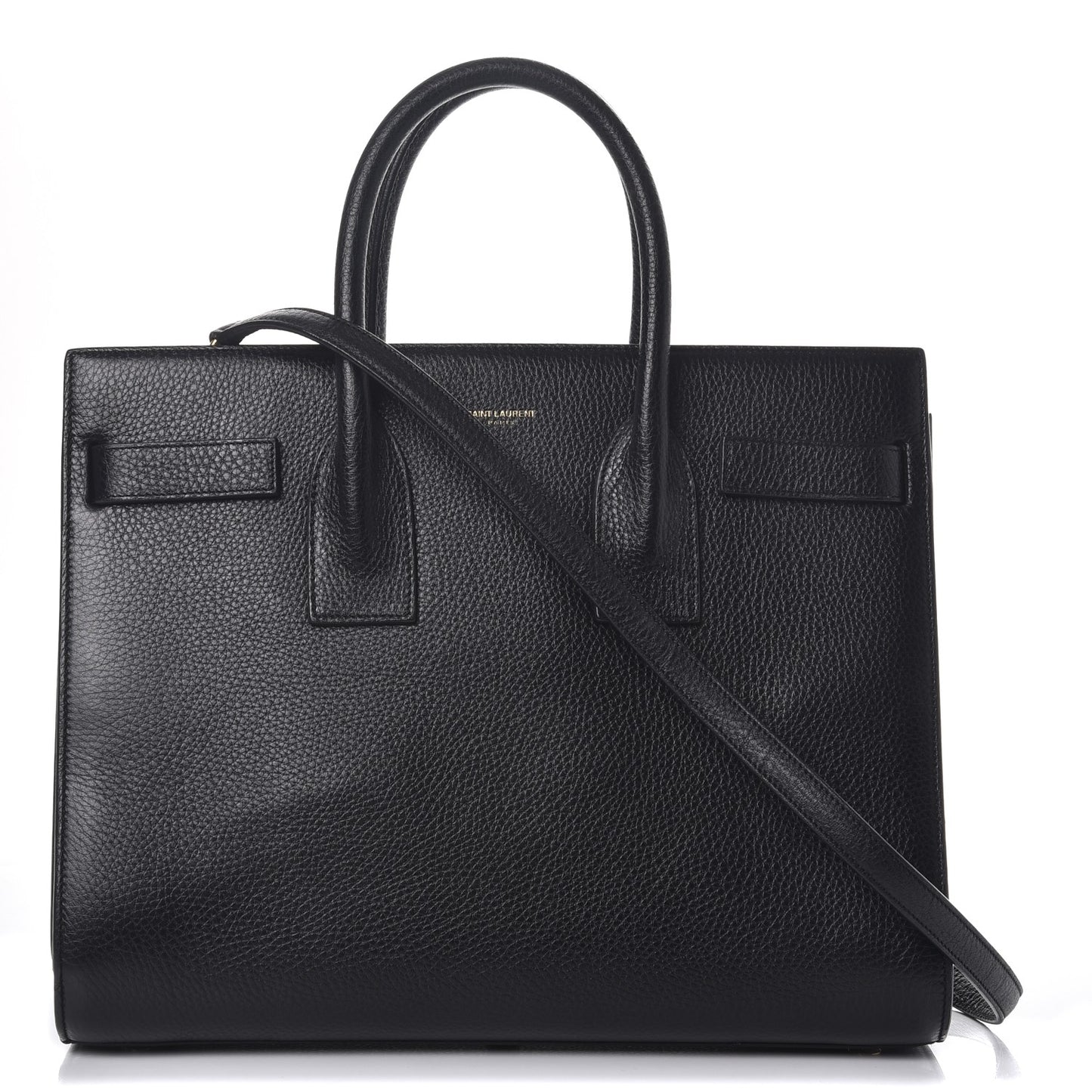 Grained Calfskin Small Sac De Jour Black