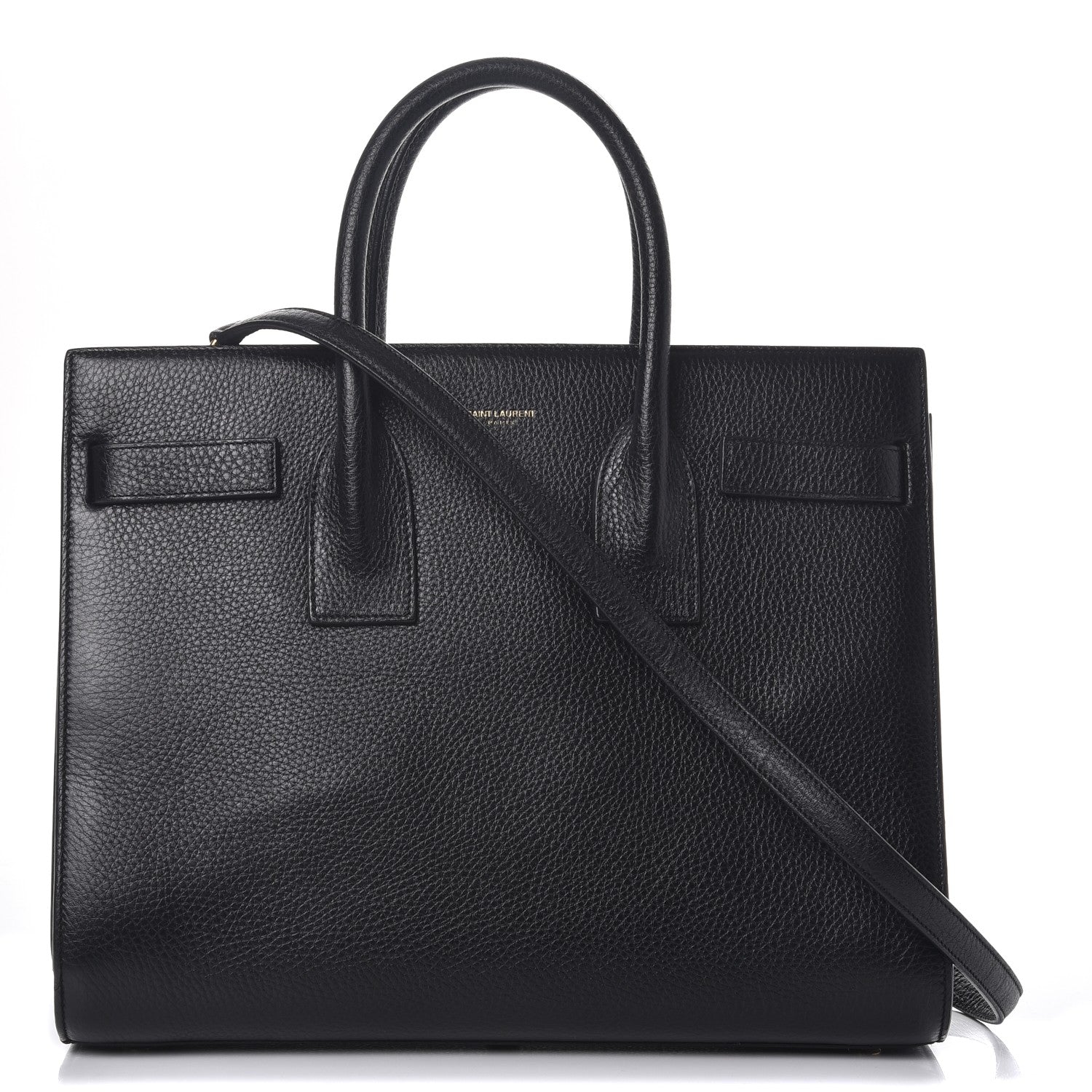 Saint Laurent Grained Calfskin Small Sac De Jour Black 1 of 12