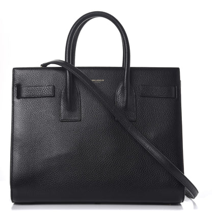 Saint Laurent Grained Calfskin Small Sac De Jour Black 1 of 12