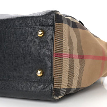 Burberry Grainy Calfskin House Check Small Canterbury Black 9 of 12