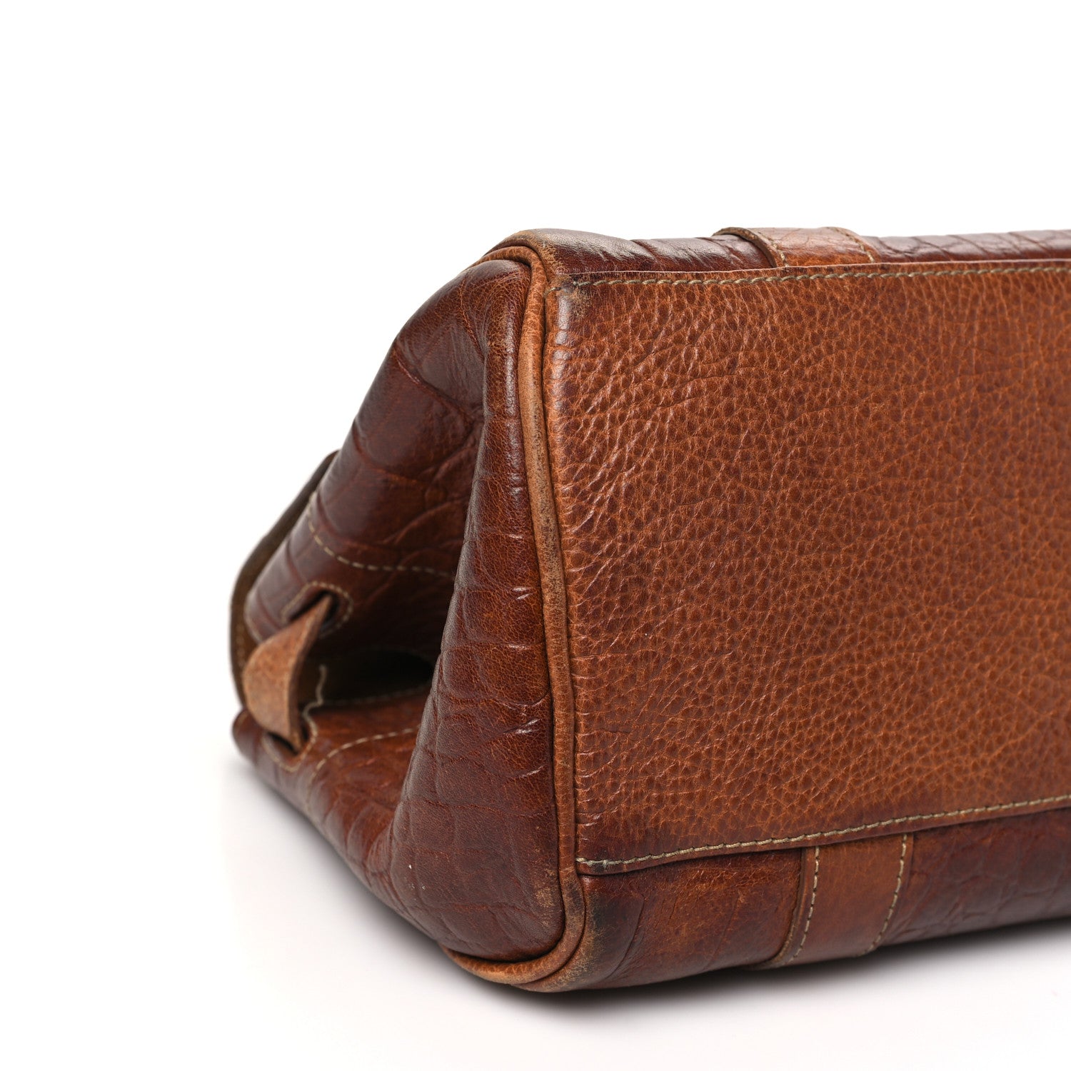 Mulberry Crocodile Embossed Calfskin East West Bayswater Brown 8 of 15