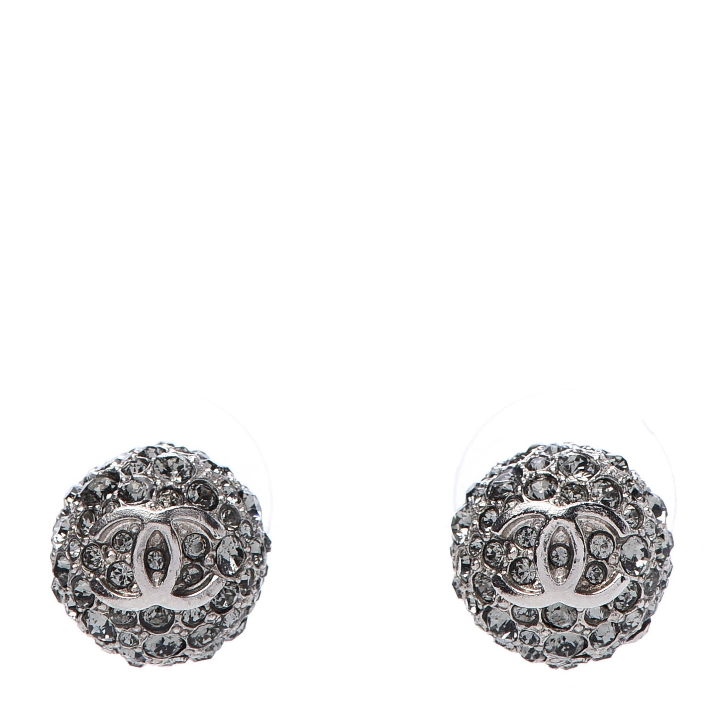 Crystal CC Earrings Silver